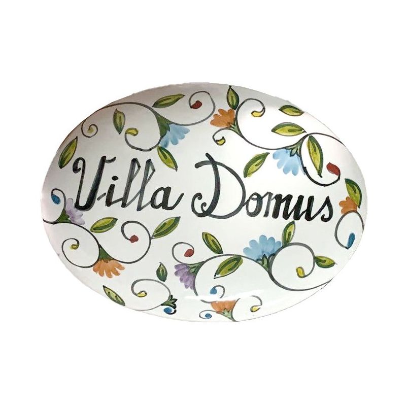 Plaque ovale personnalisable. Ligne Fleurs....