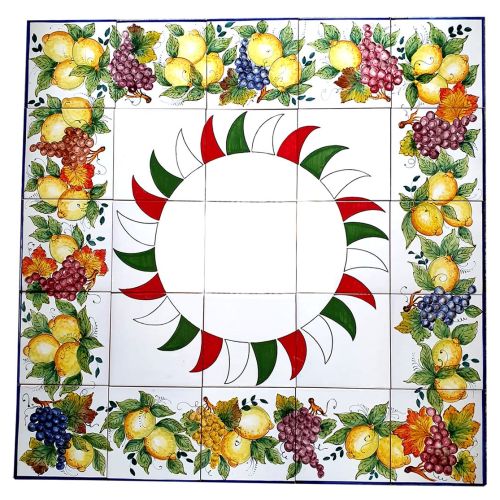 Pannello murale. Linea Frutta. Ceramica vietrese. Dipinta a mano.