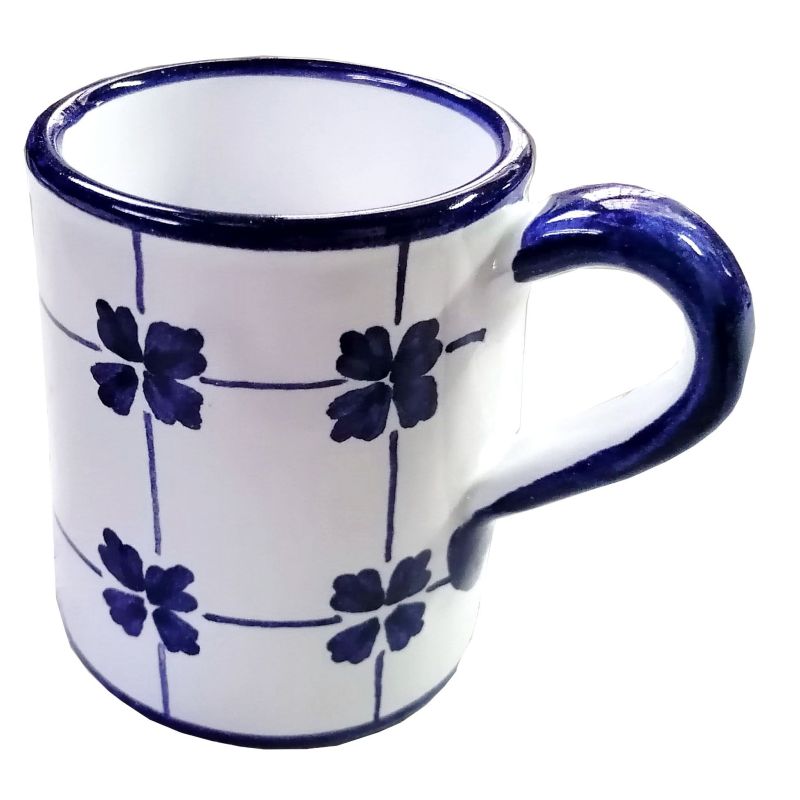Mug cup. Flowers line. Vietri ceramic....