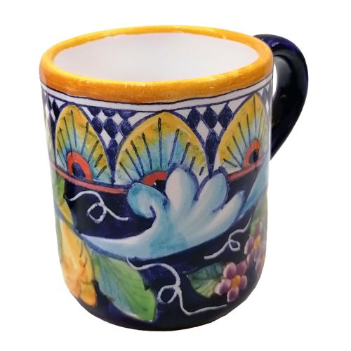 MUG-Tasse Geometrische Linie. Vietri-Keramik. Handbemalt.