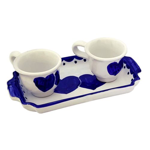 Kaffee-Tassen- und Tablett-Set „Tet-a-Tet“ Geschenk....
