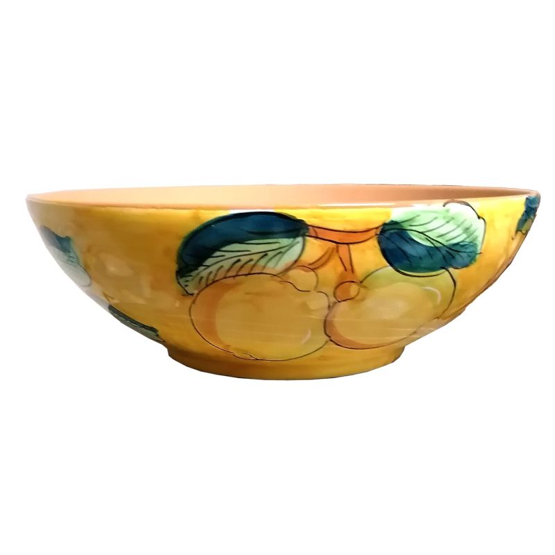 Vaso ciotola decoro Frutta fiori e Limoni....