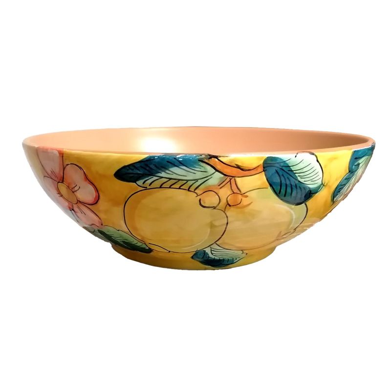 Vaso ciotola decoro Frutta fiori e Limoni....
