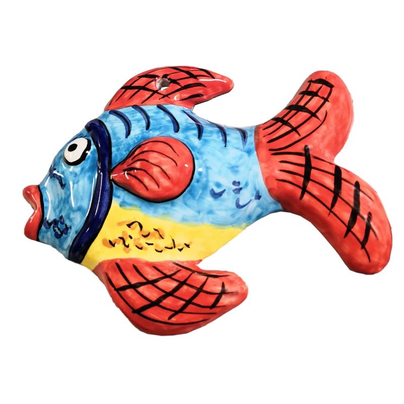 Pesce da parete. Ceramica di vietri dipinta a...