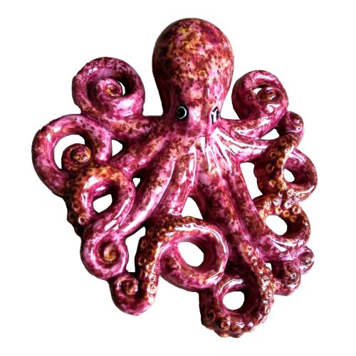 Octopus wall mount handpainted Vietri ceramic