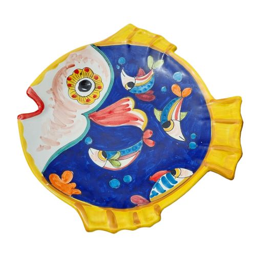 Serving plate Centerpiece Mural ballfish. handpainted...