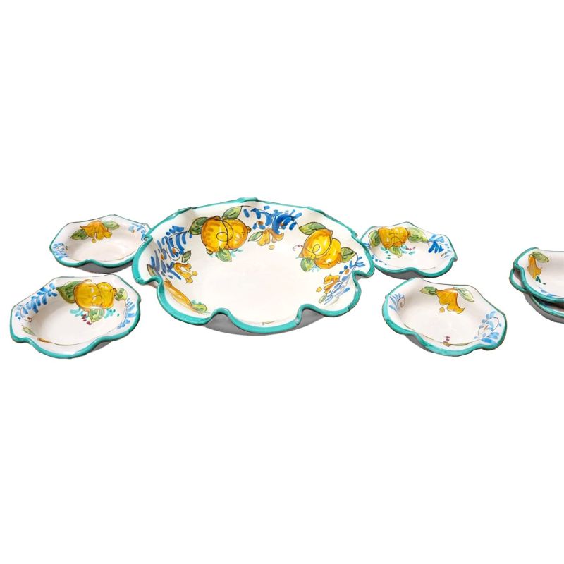 Dessert Set Lemons and Flowers line. For six...