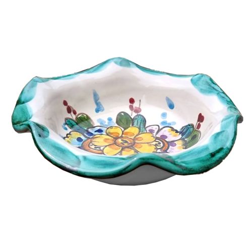 Servizio Macedonia linea Fiori. Set da 6 Ceramica di Vietri dipinta a mano.