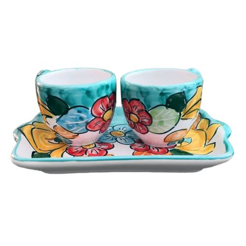 Kaffee-Tassen- und Tablett-Set „Tet-a-Tet“ Geschenk....