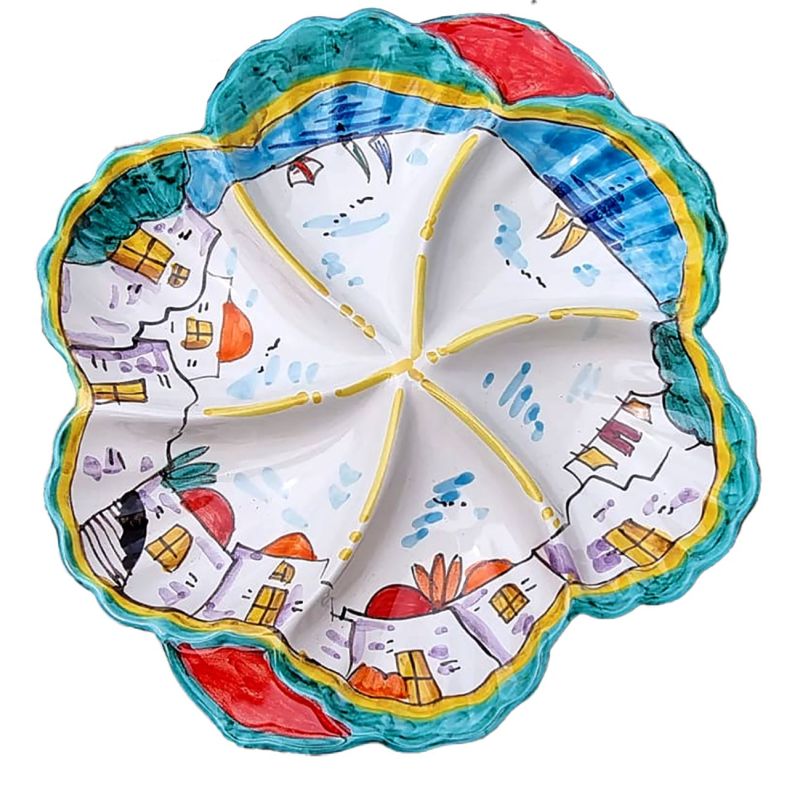 Appetizer dish. Cold dinner. 6 sections. Shell...