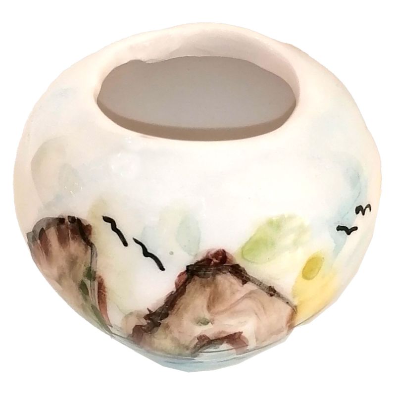 Mini Planter . handpainted Vietri ceramic