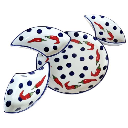 Antipastiera. Cena Fredda. 4 pezzi. Linea Orto. Ceramica...