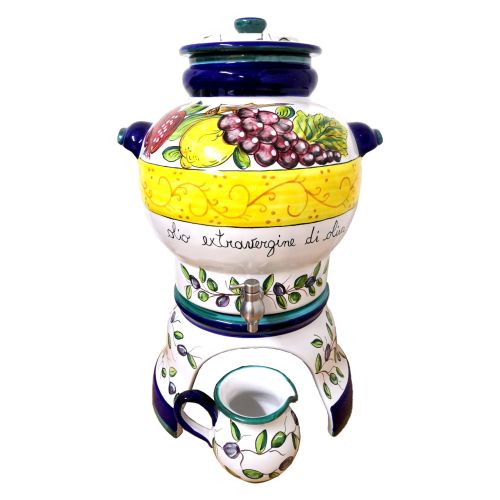 Contenedor Orcetto para aceite 5lt Pintado a mano...