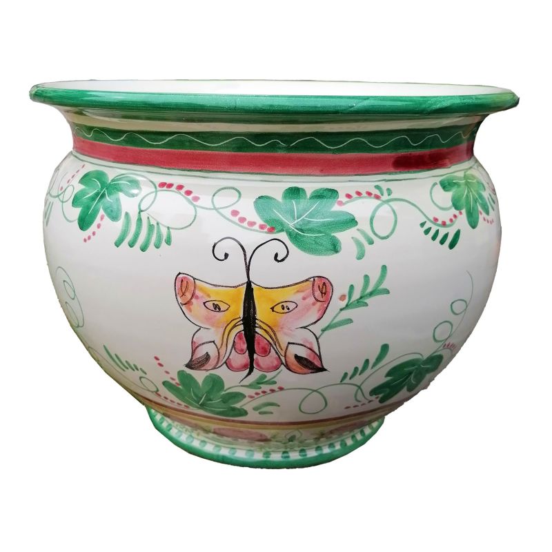 Cachepot Portapianta. Linea Farfalle. Ceramica...