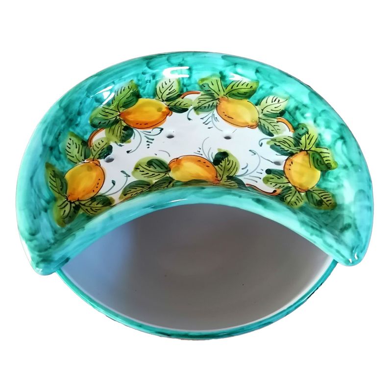 Mozzarella Cheese Pot Lemons line - handpainted...