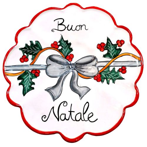 Plate. Christmas Line. Cake/Panettone Serving Plate....