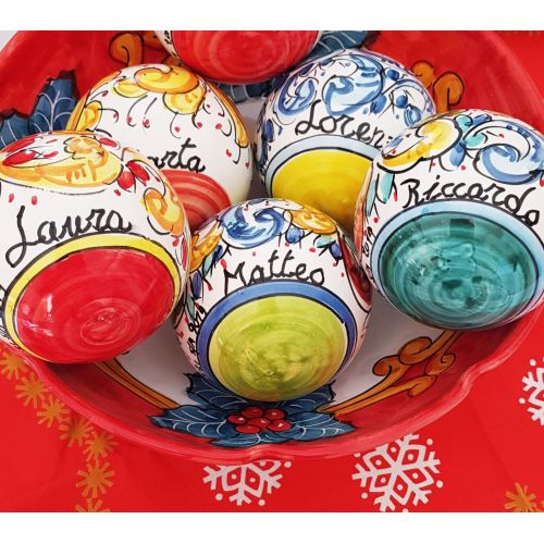 Dekorierte Weihnachtskugel. Personalisierbar....