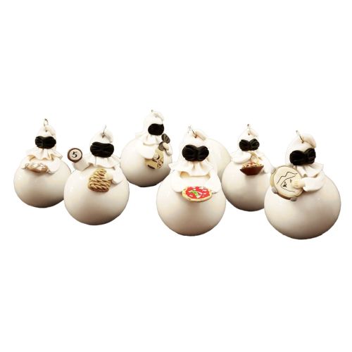 Christmas Ball. Pulcinella. Hand painted Vietri ceramic. 2