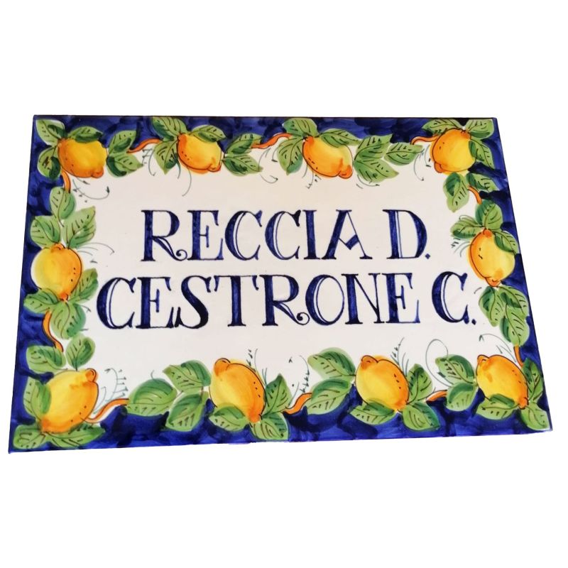 Customizable rectangular plaque. Vietri...