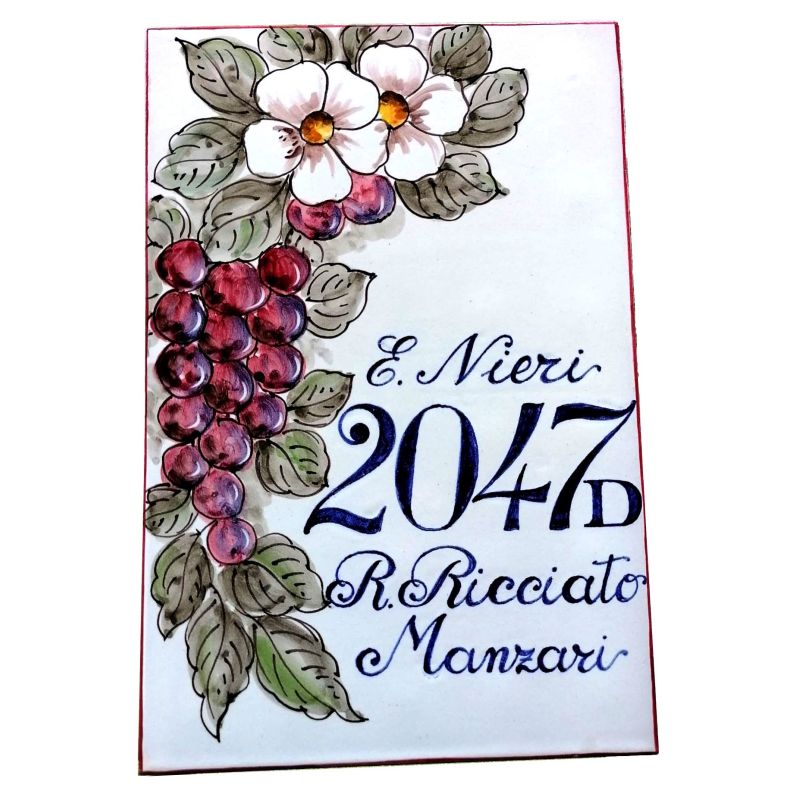Customizable rectangular plaque. Vietri...