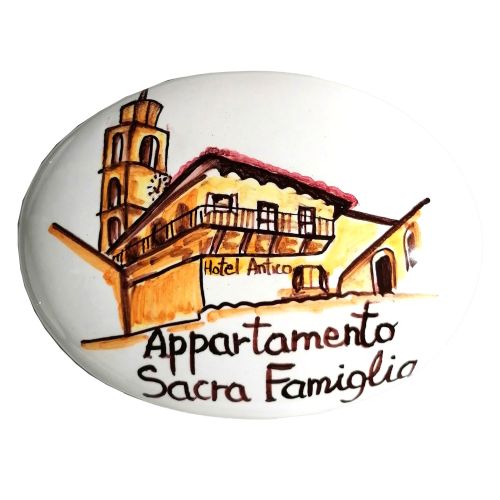 Customizable oval plaque. Vietri ceramic. Hand-painted.