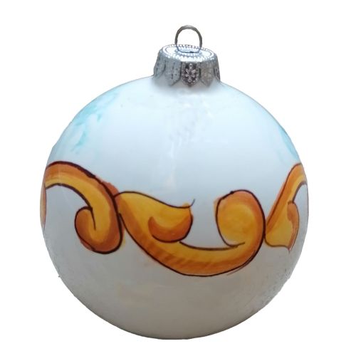 Boule de Noël. Décoration de Noël. Céramique de Vietri. Peinte à la main.
