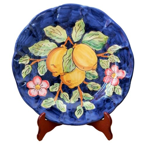 Plate. Lemons Line. Vietri Ceramics. Available as dinner,...
