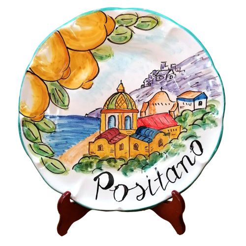 Teller. Positano-Ansicht. Vietri-Keramik. Erhältlich als...