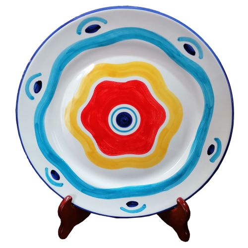 Dish, Plate Modern Line handpainted in Vietri ceramic...