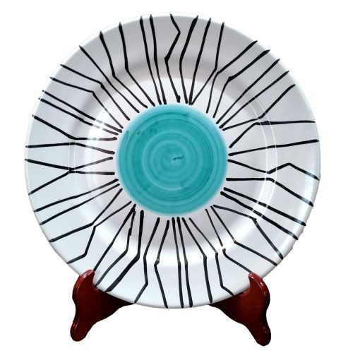 Dish, Plate Modern Line handpainted in Vietri ceramic...