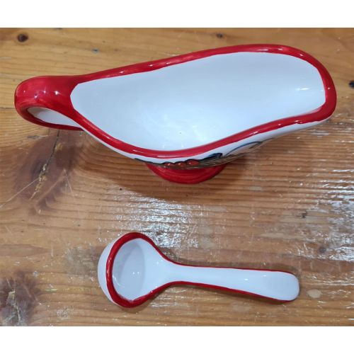 Salsiera da tavola linea natalizia Ceramica di Vietri.