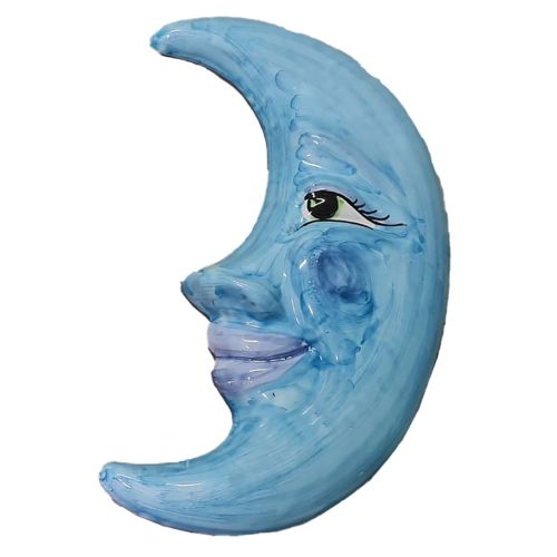 Moon wall mount handpainted Vietri ceramic