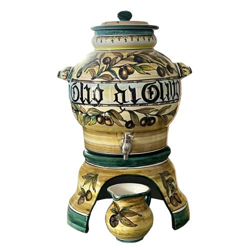 Orcetto contenitore per olio 5lt Dipinto a mano Ceramica vietrese