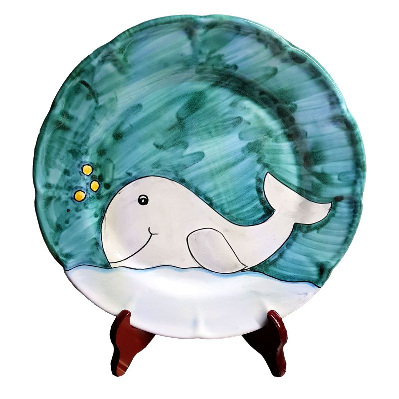 Dish, plate Sea line, handpainted in Vietri...
