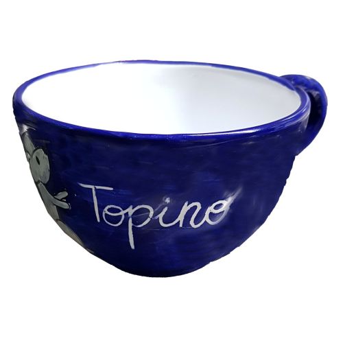 Milk cup Personalized. handpainted Vietri ceramic 2