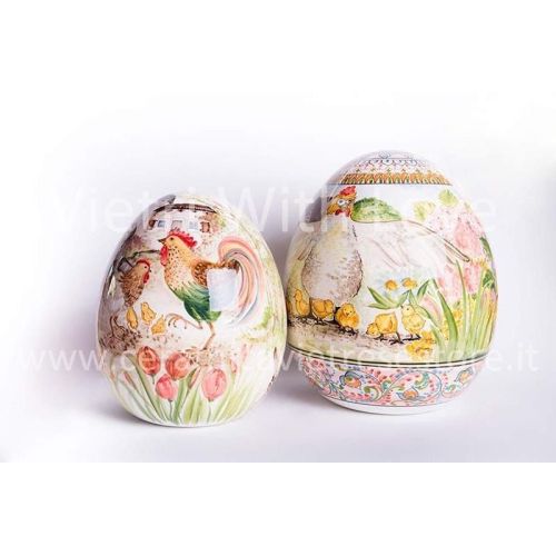 Uova pasquali da collezione. in ceramica di vietrese. Dipinta a mano