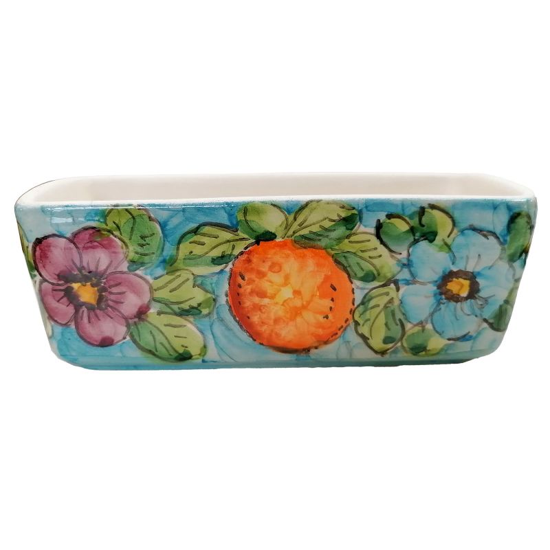 Mini rectangular planter. Vietri ceramic....