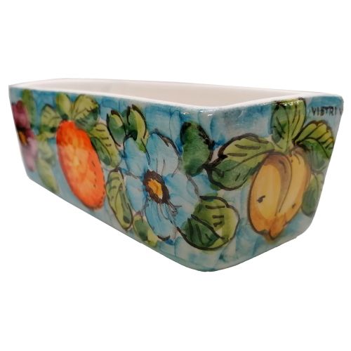 Mini jardinière rectangulaire. Céramique de Vietri. Peinte à la main.