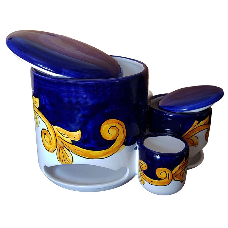 Portacialde set. Linea Barocco Ceramica di...