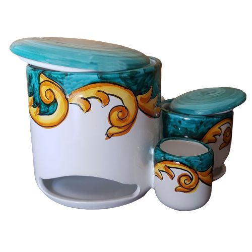 Pod holder. Baroque Line Handpainted Vietri ceramic