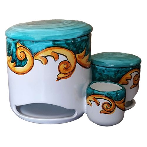 Pod holder. Baroque Line Handpainted Vietri ceramic