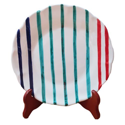 Plate. Stripes Line. Vietri Ceramics. Available as soup,...