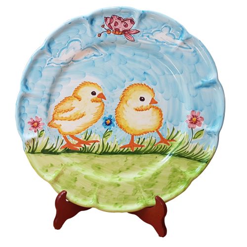 Plate. Easter Line. Vietri Ceramics. Hand-painted.