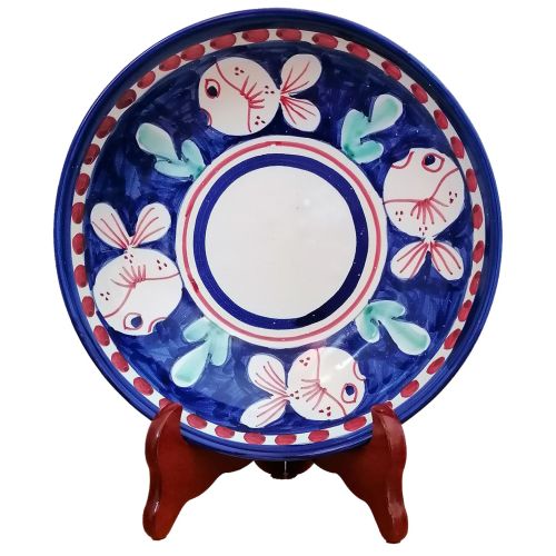 Bowl Regular border Animal line - handpainted Vietri ceramic