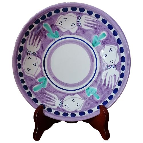 Bowl Regular border Animal line - handpainted Vietri ceramic 2