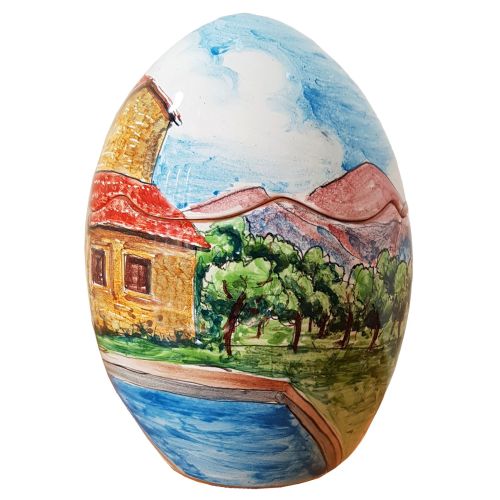Easter Egg Treats container Personalized. handpainted Vietri ceramic.