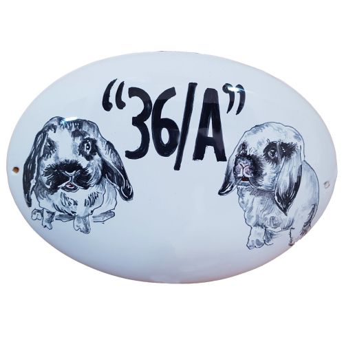 Targa ovale Personalizzabile. Ceramica di Vietri. Dipinta...