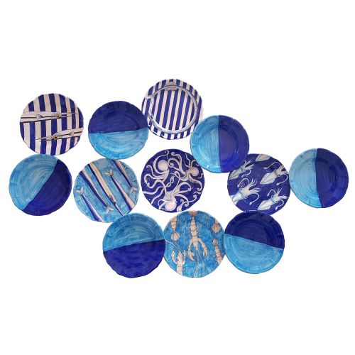 Sea Line plate. Vietri ceramic – Hand Painted 2