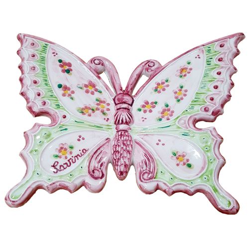 Colorful butterfly handpainted Vietri ceramic