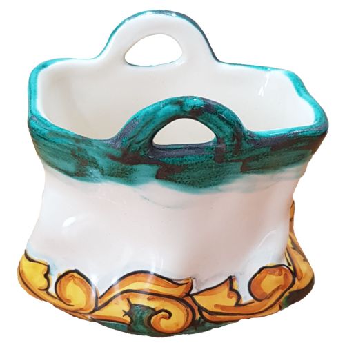 Mail holder. In hand-painted Vietri ceramic
